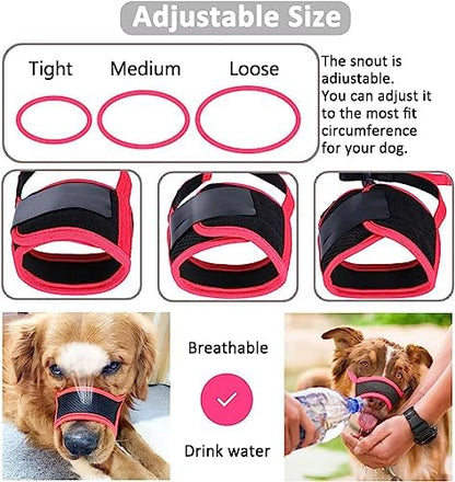 Close up details of the quick release buckle on the LUCKYPAW dog muzzle.