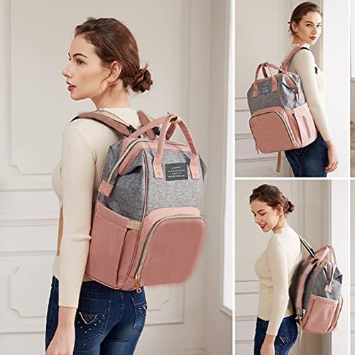 ANWTOTU diaper bag unfolded into a changing station bassinet