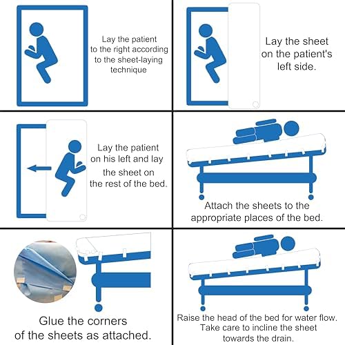 Caregiver using the log roll technique to position the portable in bed shower sheet.