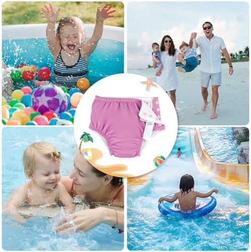 Heccei swim nappy pink fabric texture and lining