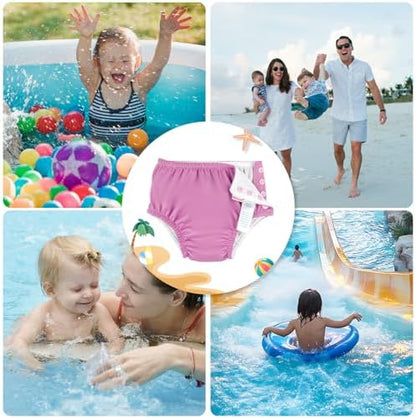 Heccei swim nappy pink fabric texture and lining