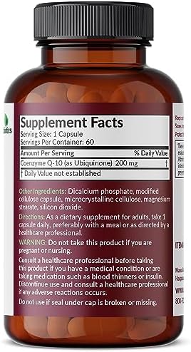 Futurebiotics Coenzyme Q10 60 vegetarian capsules packaging displaying gluten free logo