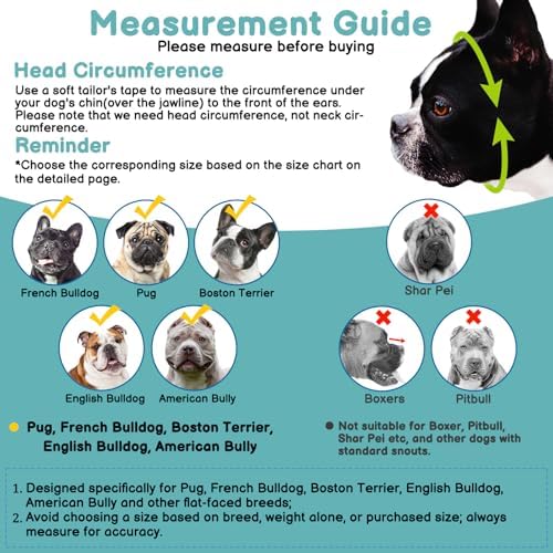 Barkless cyan muzzle for aggressive short snout dogs