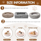 French bulldog resting contentedly on a clean beige washable dog bed cover