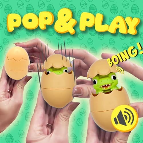 Funny gag gifts for teens Egg Pops product packaging demonstrating the sound effects feature.