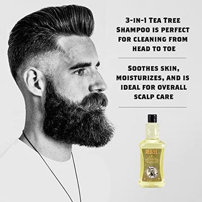 Reuzel 3 In 1 Tea Tree Shampoo 1000ml side profile