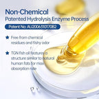 Premium amber glass bottle of Purmeo triglyceride fish oil displaying the authentic ninety-nine point nine percent purity seal
