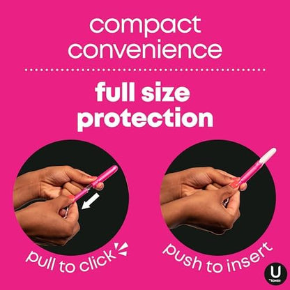 U by Kotex unscented tampons multipack showing 45 count quantity