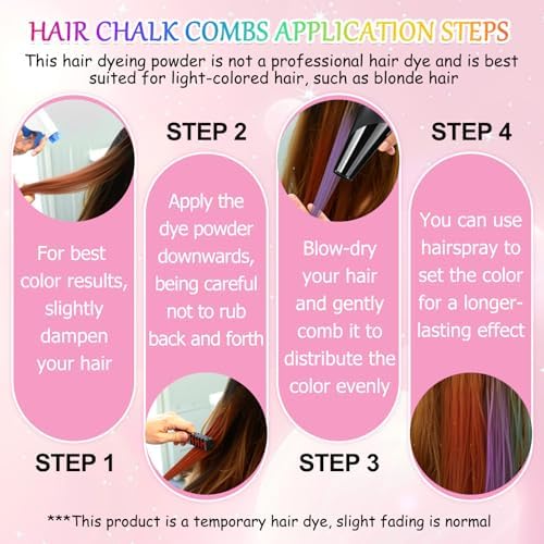 Mess free hair dye combs for Christmas and New Year party makeup