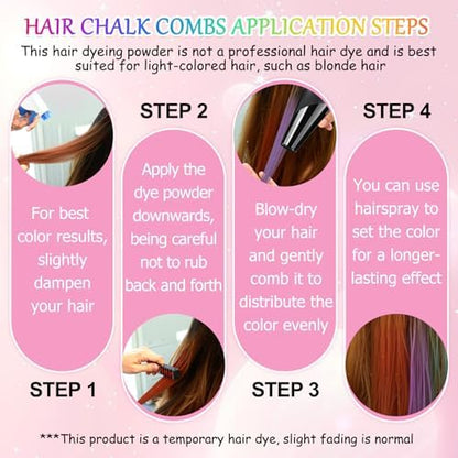 Mess free hair dye combs for Christmas and New Year party makeup