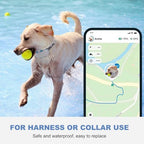 Side profile of non-toxic rubber tracker mount for pets
