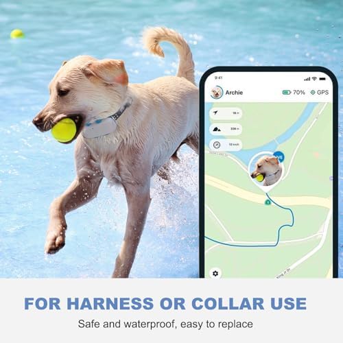 Side profile of non-toxic rubber tracker mount for pets