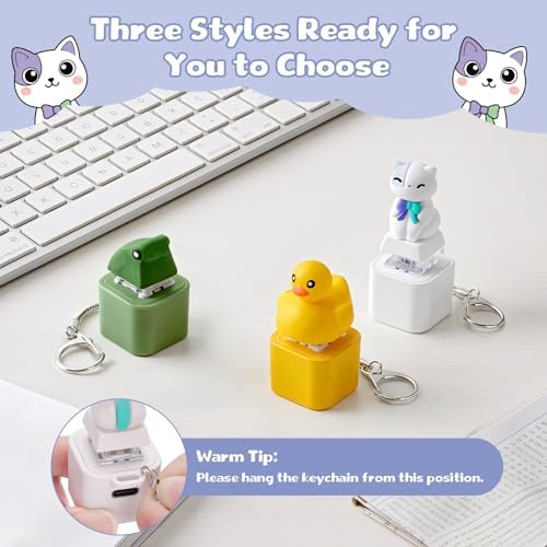 Premium ABS plastic cat fidget clicker attached securely to a durable metal keychain loop