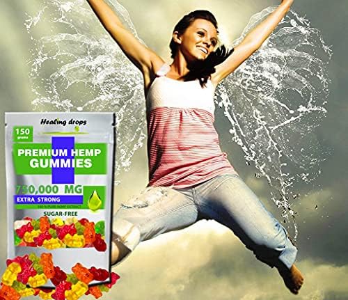 Healing Drops 750000mg hemp extract gummies serving size information