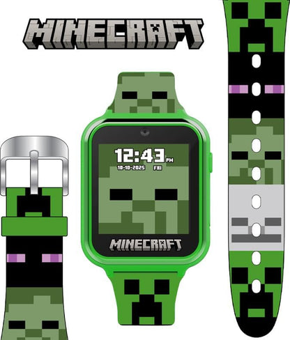 Side profile of Accutime children's touchscreen watch highlighting durable build and camera lens.