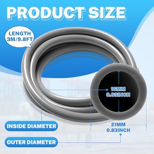 Nuanchu 21mm outer diameter gray tubing cut to length for canister filters.
