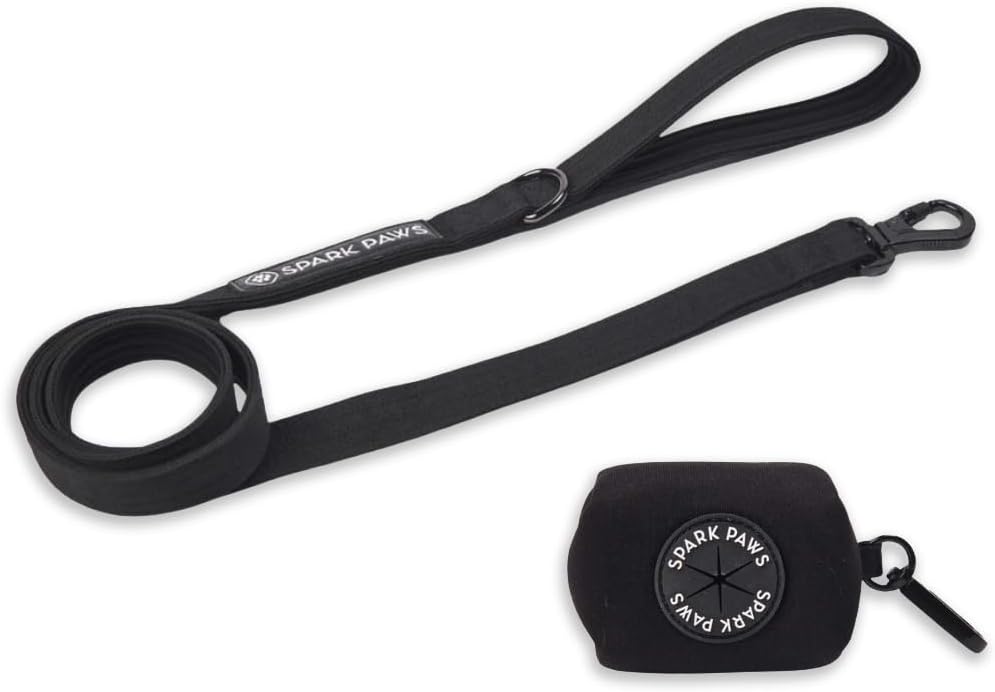 Spark Paws Premium Dog Leash & Poop Bag Set - Heavy-Duty Alloy Hook for Strong Pulling Breeds - Comfortable, Durable & Secure - 90s Retro - Image 10