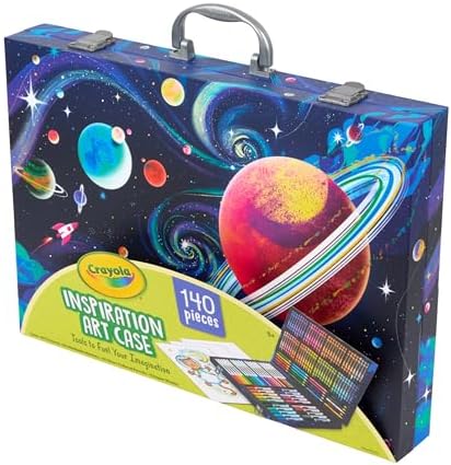 Crayola Inspiration Art Case Space Coloring Set (140pcs), Essential Easter Basket Stuffers, Art Kit for Kids, Crayons, Markers, Pencils, Easter Gifts for Kids, Ages 5+ [Amazon Exclusive] - Image 5