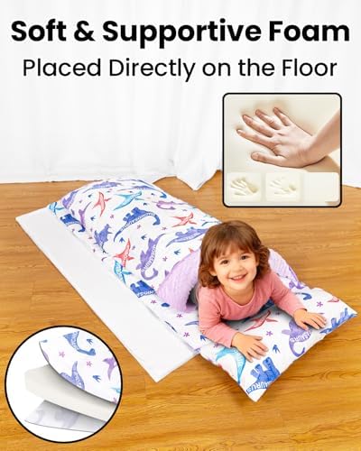 Primlect extra large kids sleeping bag rolled up with travel carrying straps