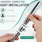 Handheld view of the ergonomic chrome douche nozzle for easy grip.