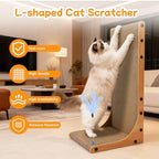 Goosheep high density corrugated paper scratch pad close up demonstrating secure non toxic construction for pet safety.