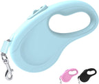 Lusosh retractable dog leash 16ft blue front view