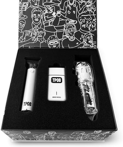 TPOB Slime 2 White Edition hair clipper set showcasing the lightweight ergonomic design.