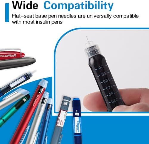 Ultra-thin 5-bevel tip insulin needle for painless subcutaneous injections.