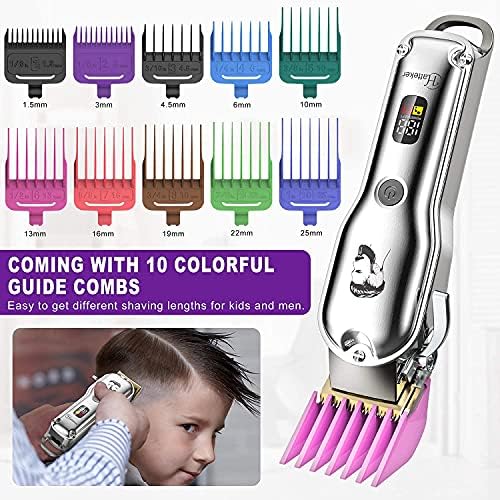 Hatteker mens hair trimmer showing built-in LED digital power display screen