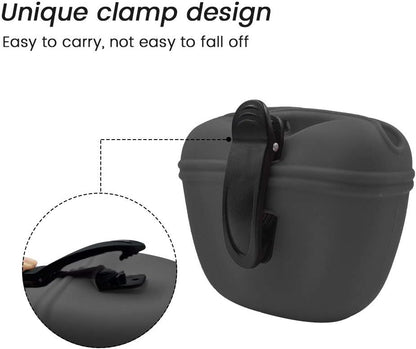 BPA free food grade silicone pouch turned inside out for easy cleaning