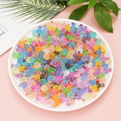 240Pcs Luminous Mini Resin Ducks,Tiny Duck Glow in The Dark,Little Ducks,Small Ducks to Hide,Miniature Figures for Party Favor - Image 7