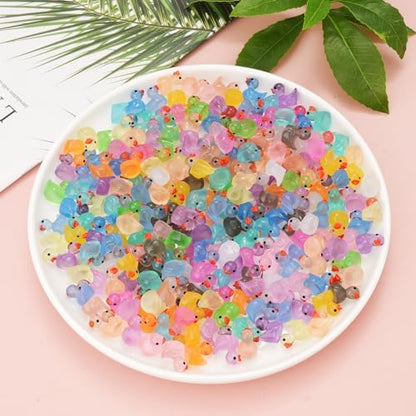 240Pcs Luminous Mini Resin Ducks,Tiny Duck Glow in The Dark,Little Ducks,Small Ducks to Hide,Miniature Figures for Party Favor - Image 7