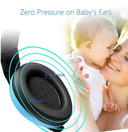 Adjustable headband feature of infant noise cancelling headphones