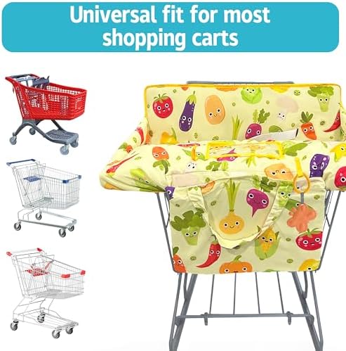 Universal size baby cart cushion showing safety leg openings