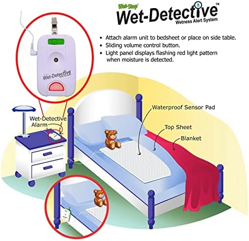 Wet Detective bedwetting kit packaging showing authentic USA imported medical aid.