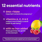 Hand holding Vitafusion PreNatal gummy vitamin