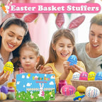Multi-colored Easter egg spinning toys for toddlers