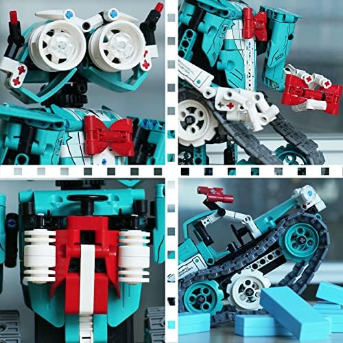 Close up of IQKidz robot with red bowtie model