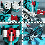 Close up of IQKidz robot with red bowtie model