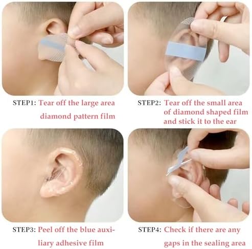 Saicheek authentic USA imported newborn waterproof ear shields packaging details