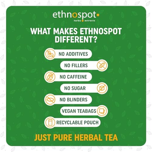 Top view of Ethnospot Kava Stress Relief tea box showcasing the full thirty two count vegan product quantity