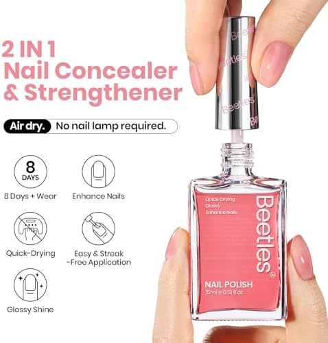 Close up of Beetles air dry nail strengthener applicator brush