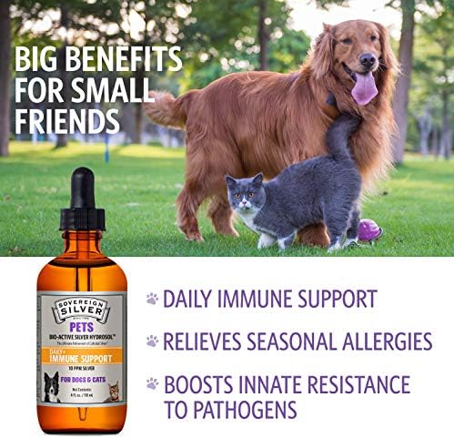 Sovereign Silver Bio Active Silver Hydrosol for dogs and cats side label view