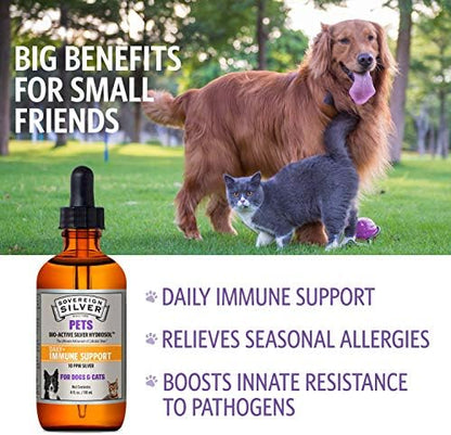 Sovereign Silver Bio Active Silver Hydrosol for dogs and cats side label view