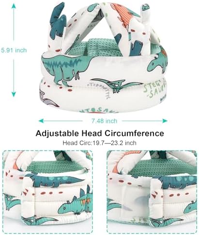 Internal view of protective sponge cushioning in infant helmet