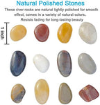 Sackorange 32 ounce river rocks inside fish tank