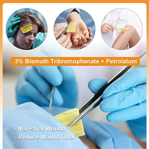 Applying Carbou xeroform petrolatum non stick dressing to surgical incisions