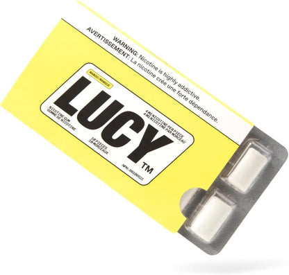 LUCY Nicotine Gum 4mg Mango 100 Count front packaging for craving relief
