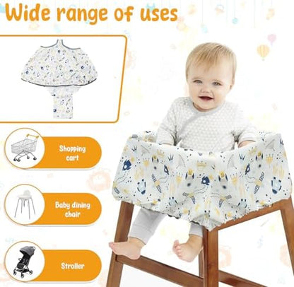 Close up view of the durable polyester material on the generic baby safety cart cover