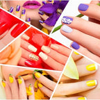 Professional nail art manicure tools set on display